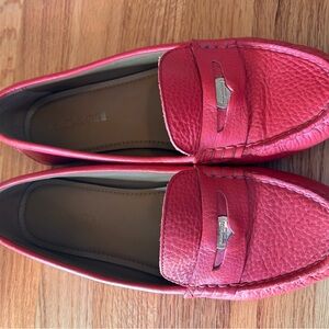 Coach Women's Leather Coral Loafers Size 8.5